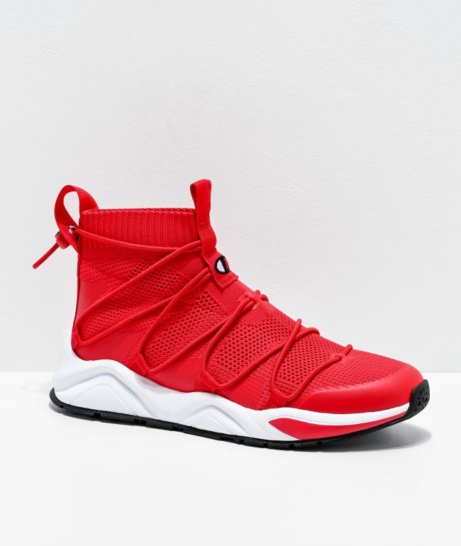 champion shoes all red