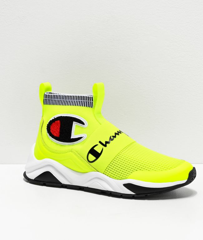 neon athletic shoes