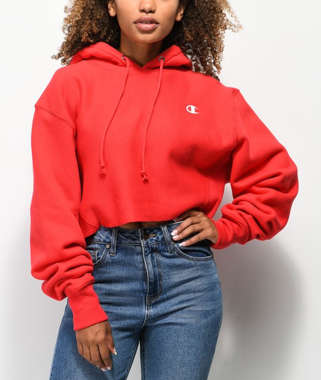 Champion Reverse Wave Crop Hoodie Zumiez.ca