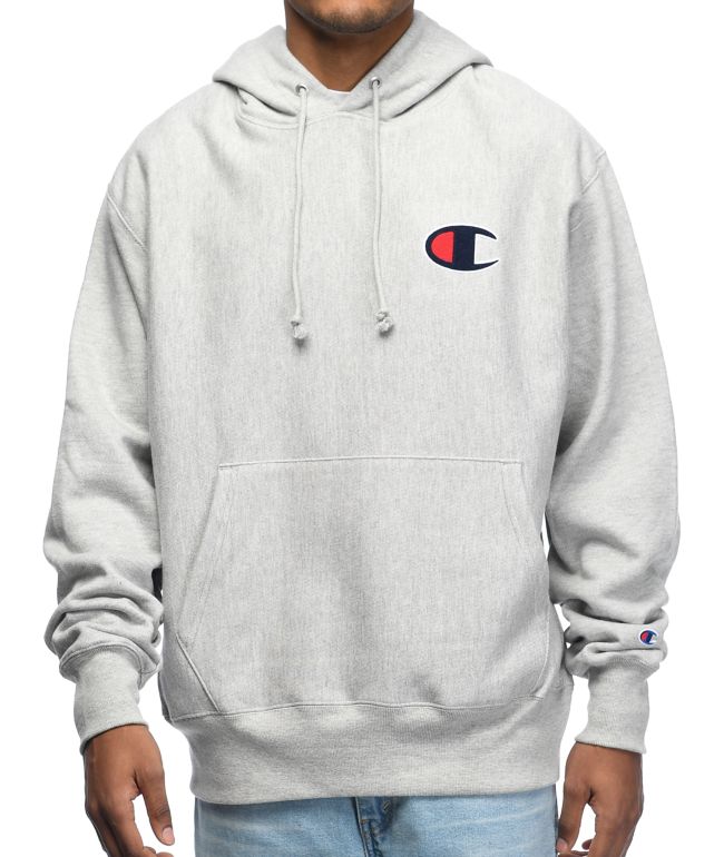 champion hoodie gris