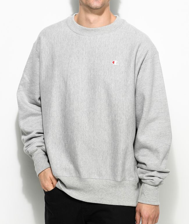 champion reverse weave crewneck grey
