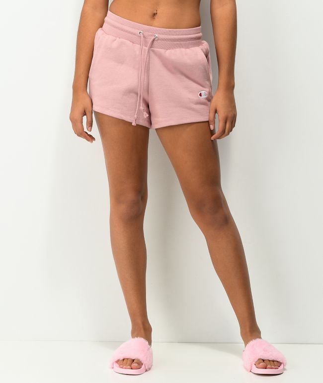 Champion Reverse Weave Pink Beige Sweat Shorts