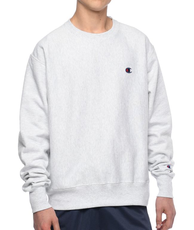 champion reverse weave crewneck grey