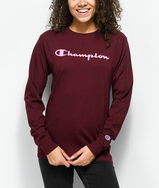 burgundy women's champion sweatsuit