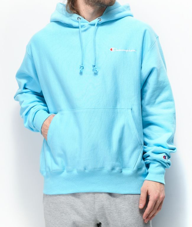 sudadera azul capucha