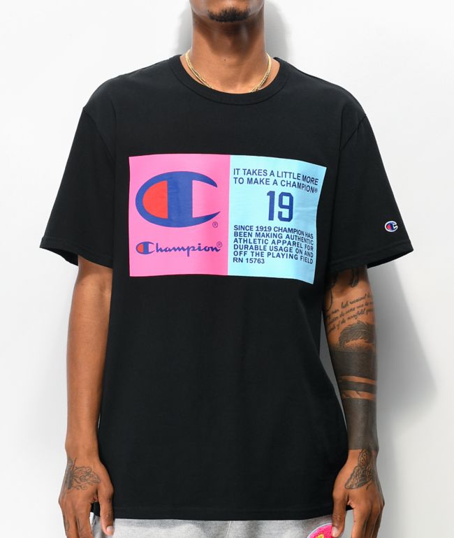 Blue and black champion shirt clearance
