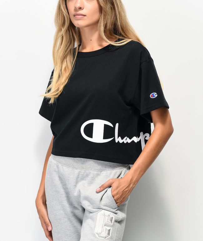 Champion Wrap Script camiseta corta negra