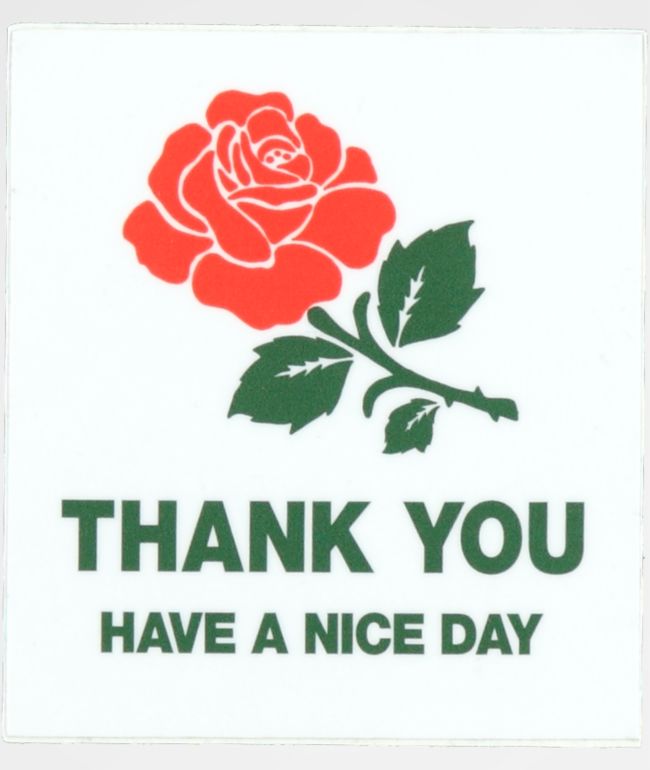 Chinatown Market Thank You Rose Sticker Zumiez