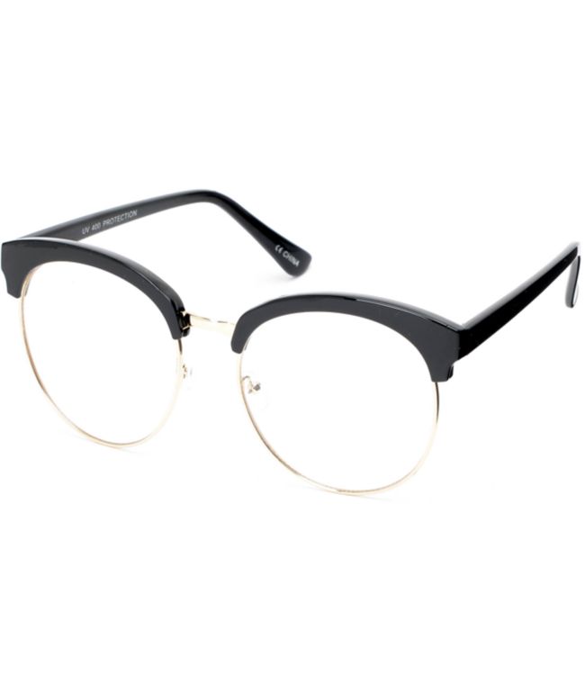 clubmaster clear lens