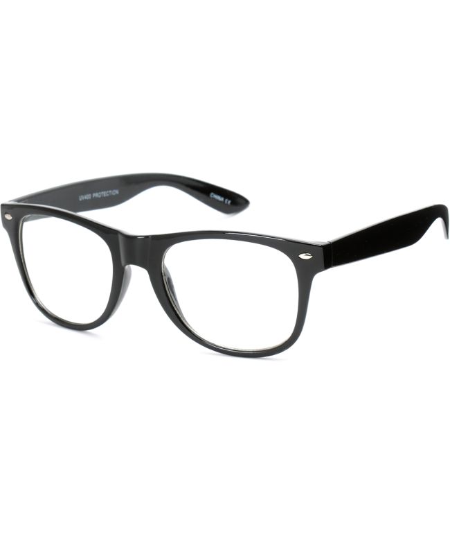 Clear Lens Black Wayfarer Glasses | Zumiez