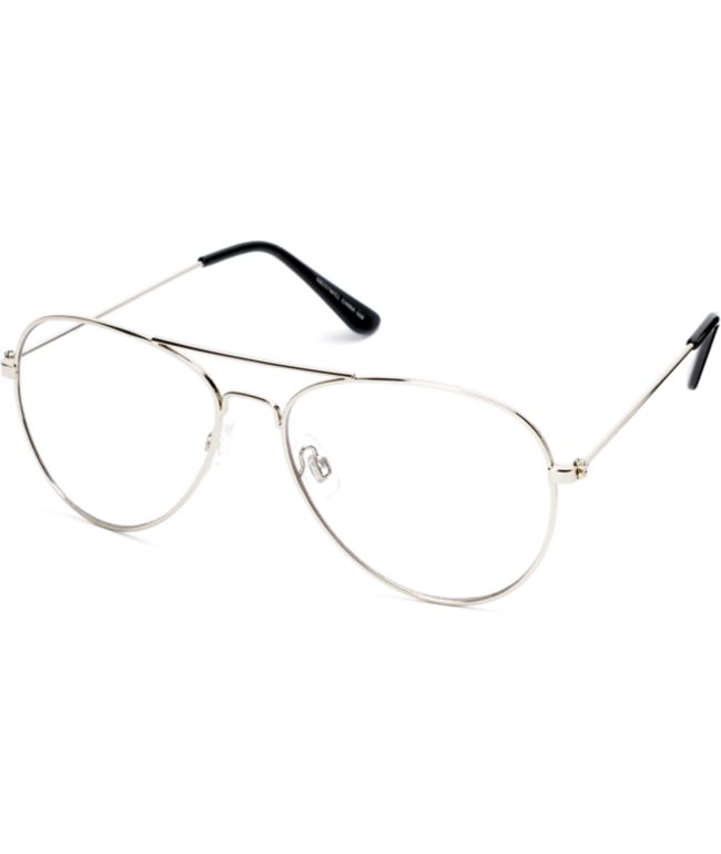 aviator glasses silver