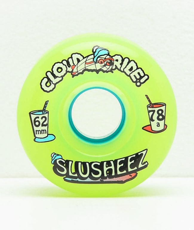 Cloud Ride Slusheez Lime 62mm 78a Cruiser Wheels