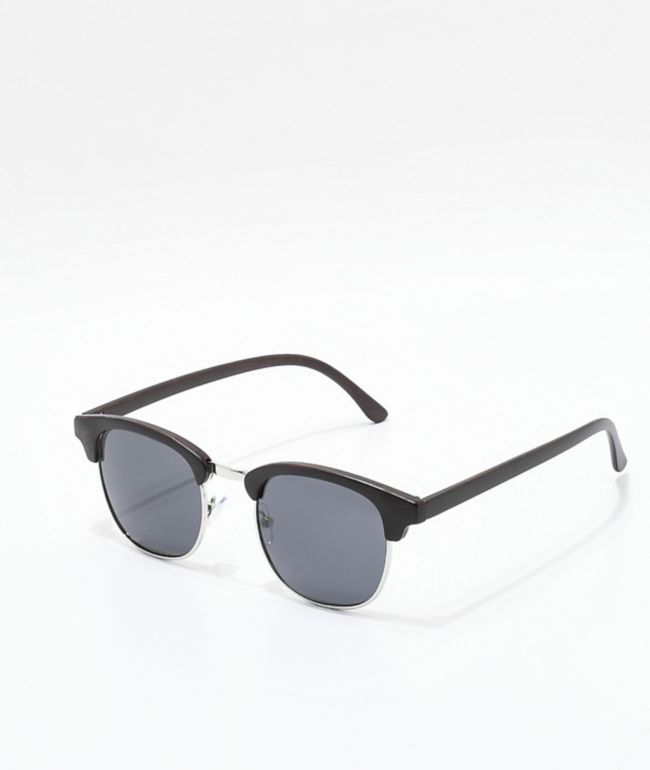 Clubmaster Black \u0026 Silver Sunglasses 
