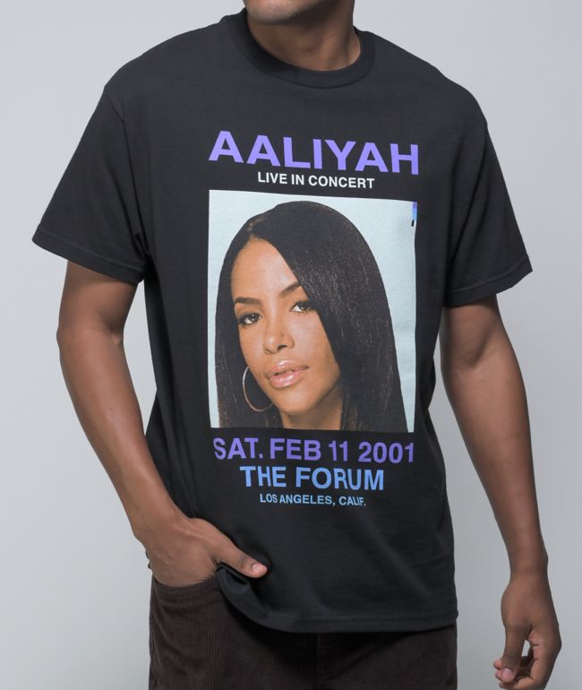 Color Bars x Aaliyah Concert Black T 