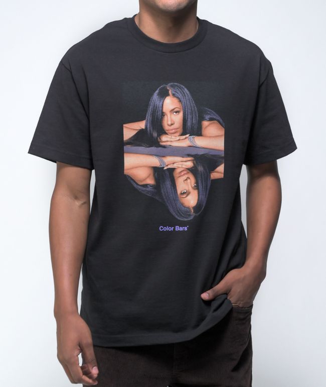 Color Bars x Aaliyah Reflect Black T-Shirt 