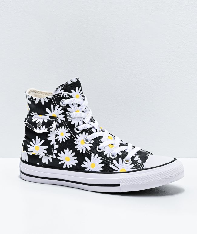 Converse Chuck Taylor All Star Daisy Black & White High Top Shoes