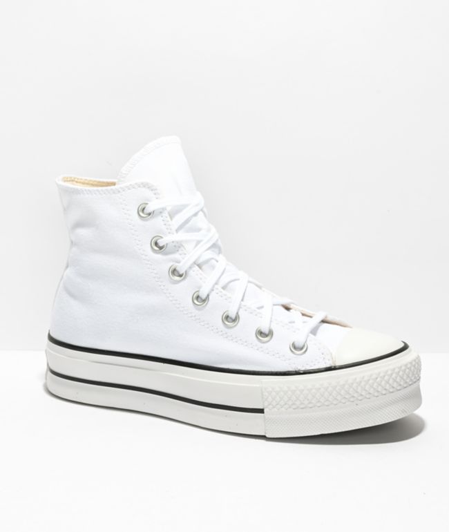 Traditionel lounge prinsesse Converse Chuck Taylor All Star Lift White & Black High Top Platform Shoes