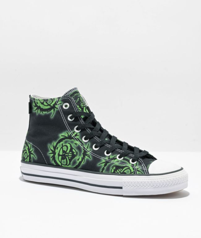 Converse Chuck Taylor All Star Pro 2000s Black & Green Top Skate Shoes