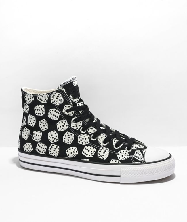 Converse Chuck Taylor All Star Pro Dice Black & White High Top Skate Shoes