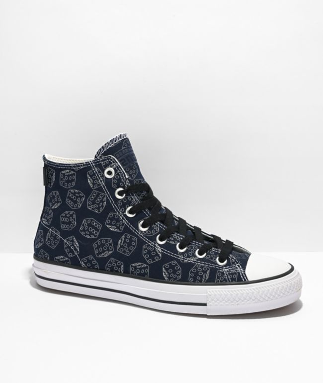 kubiek type Observatie Converse Chuck Taylor All Star Pro Dice Navy & White High Top Skate Shoes