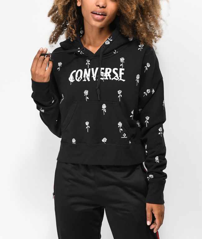 converse crop hoodie
