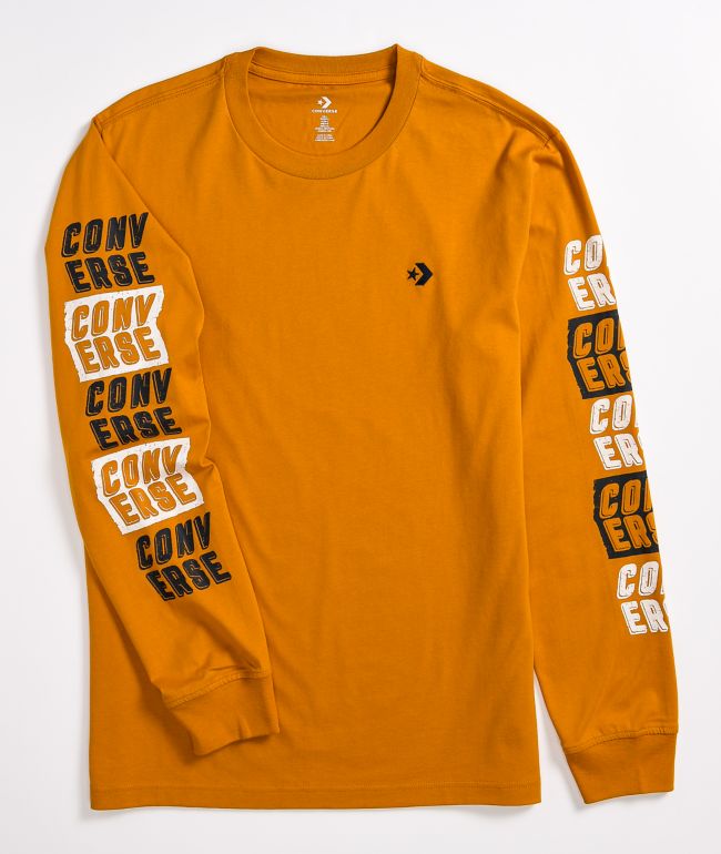 orange converse shirt