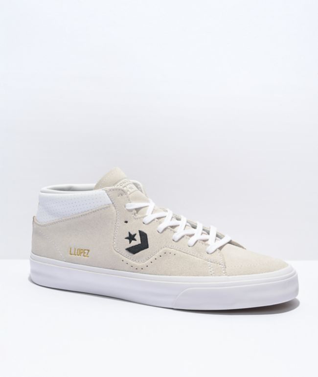 Lopez Mid White Skate Shoes