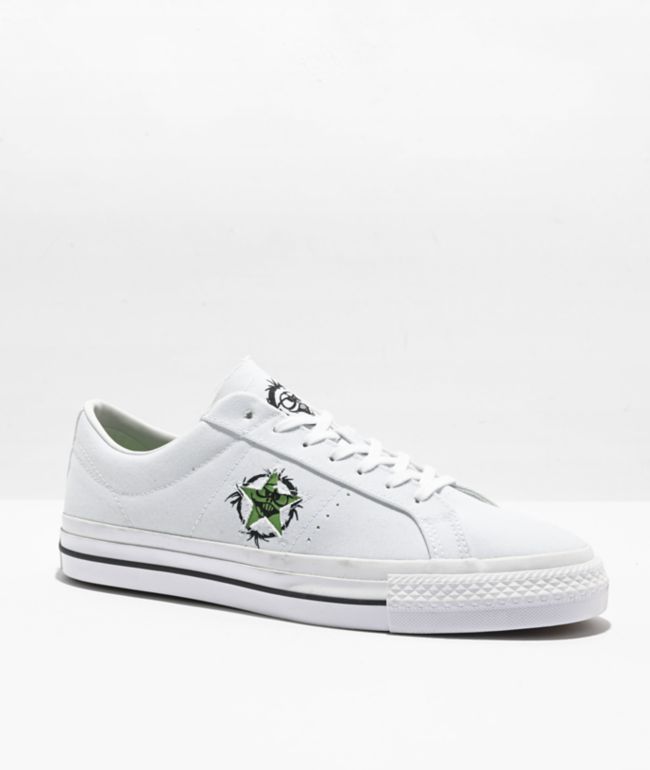 Converse One Star Pro 2000s White & Green Skate Shoes