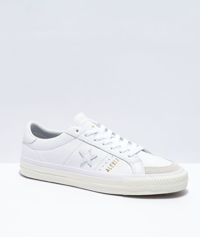 all white one star converse