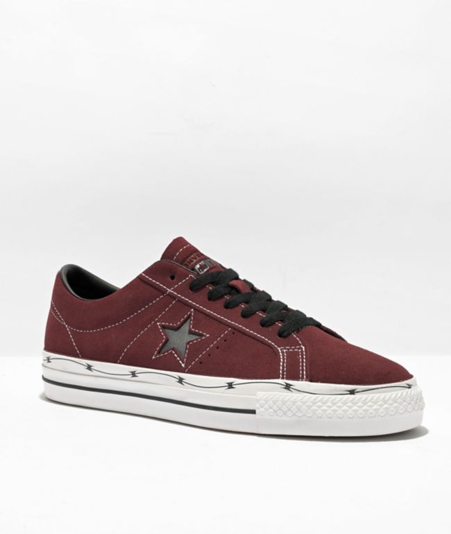 Converse One Star Pro Razor Wire Burgundy Skate Shoes