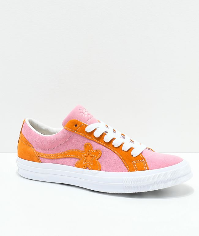 orange and pink shoes