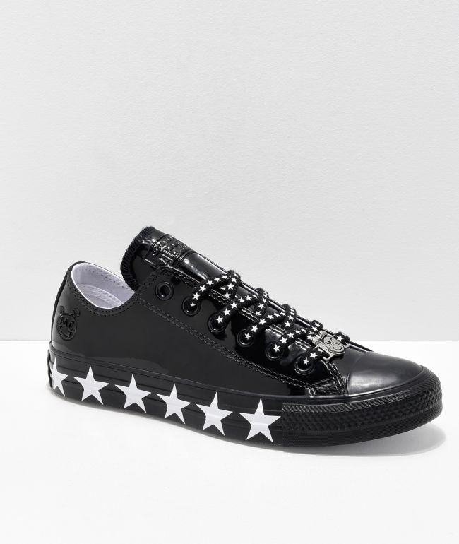 black patent leather converse