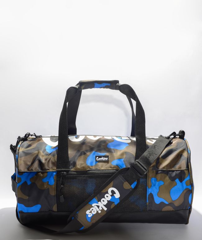 Cookies Summit Smell Proof Blue Camo Duffle Bag