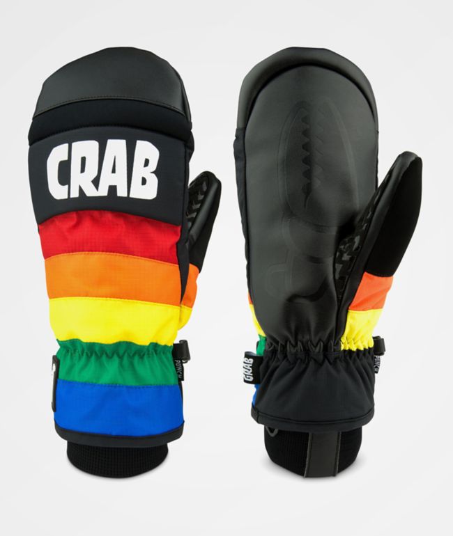 Crab Grab Punch Mitt Rainbow Snowboard Mittens