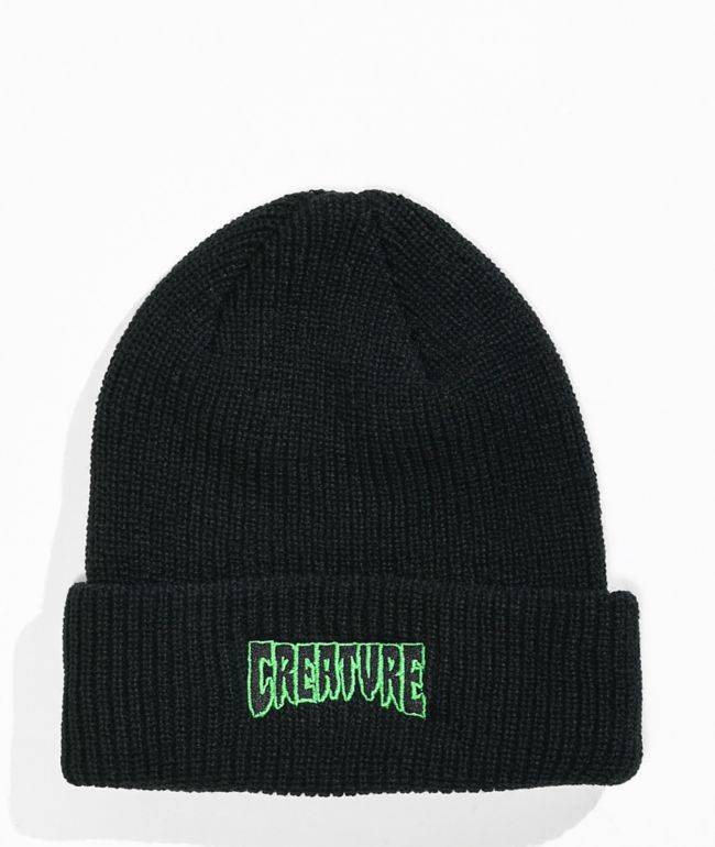 Creature Logo Outline Black Beanie