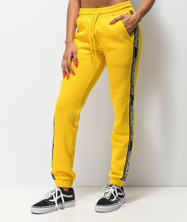 yellow sweatpants