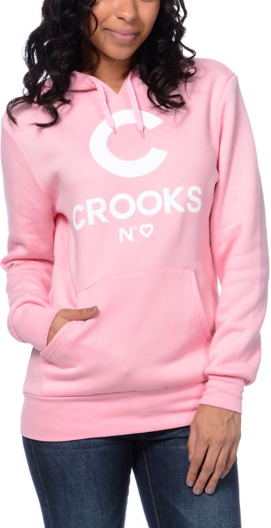 Pink crooks and castles hoodie clearance