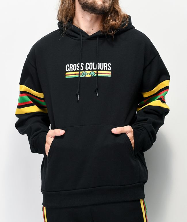 chest stripe logo hooded sweatshirt