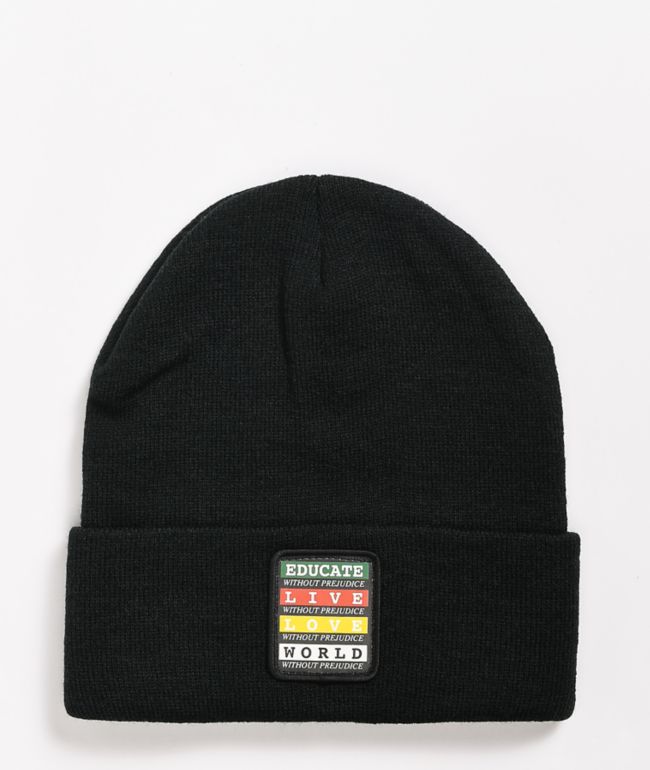 Cross Colours Without Prejudice Black Beanie