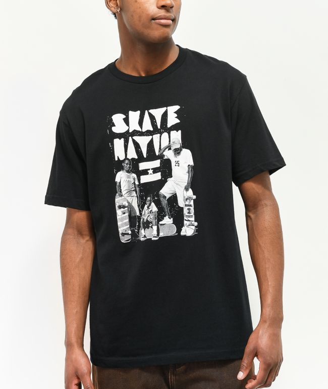 Cross Colours x Skate Nation Ghana Youth Group camiseta negra