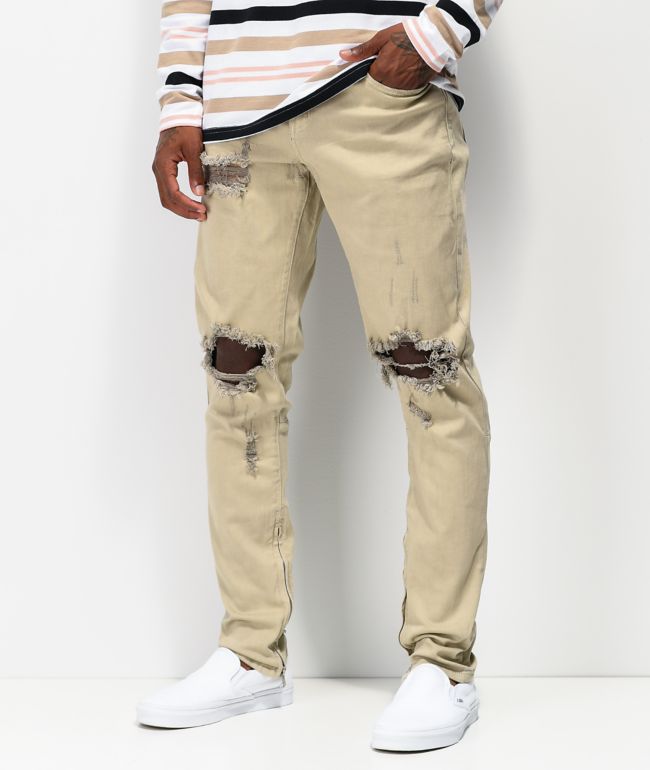 khaki denim jeans