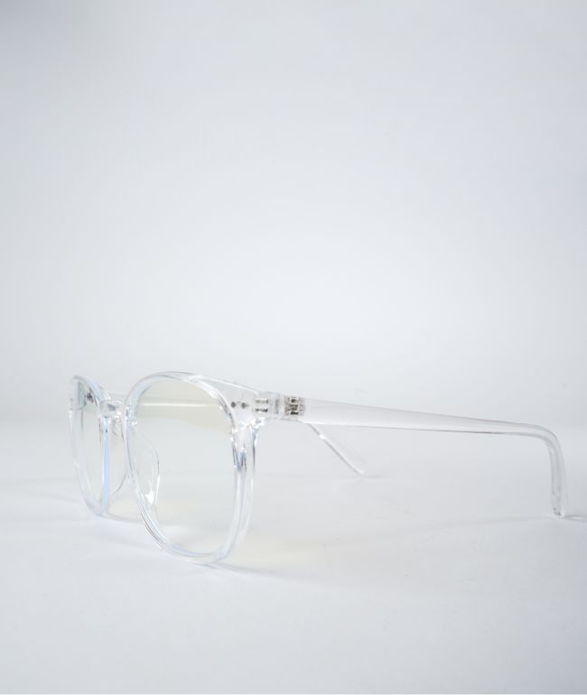 Crystal Clear Round Blue Light Glasses