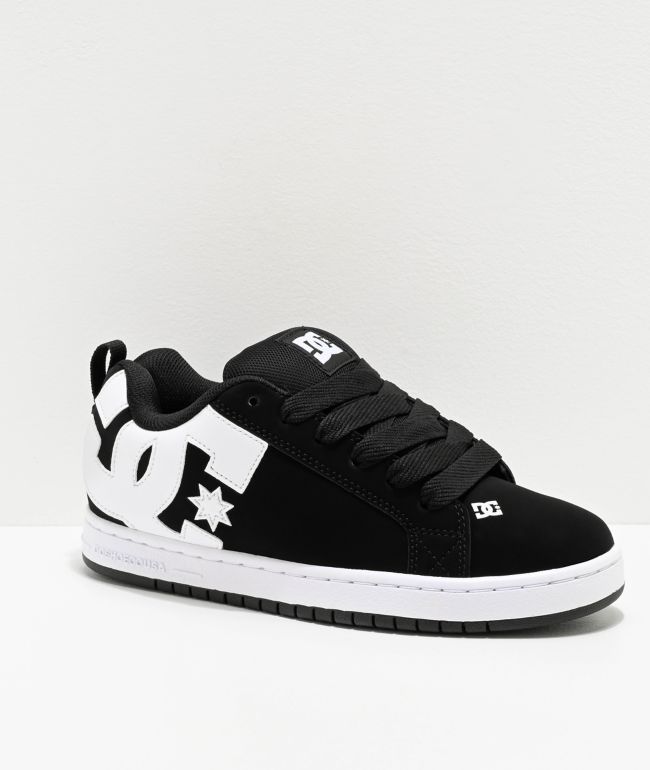DC Court Graffik Black & White Skate Shoes