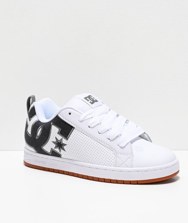 dc court graffik all black skate shoes