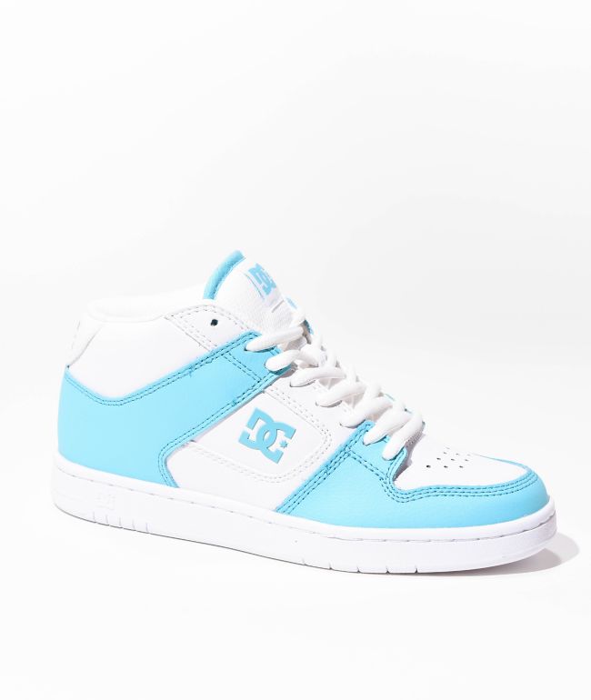 DC Manteca 4 Mid White & Blue Skate Shoes