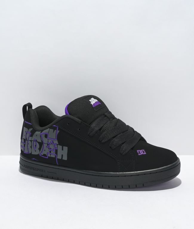 DC x Black Sabbath Court Graffik Black Grey Skate Shoes