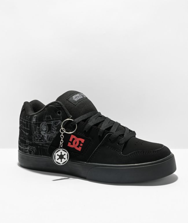 DC x Star Wars Pure Mid Black & Red Skate Shoes