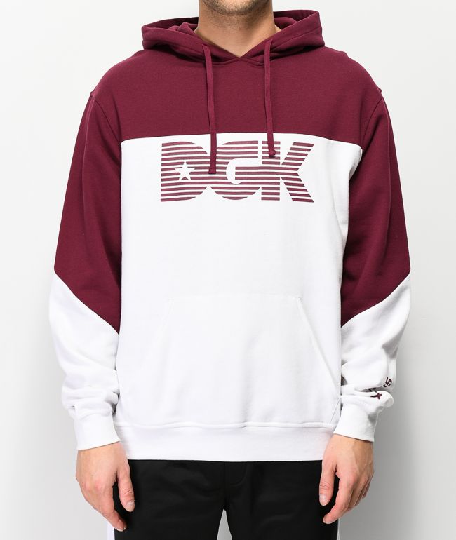 DGK Era White \u0026 Burgundy Hoodie