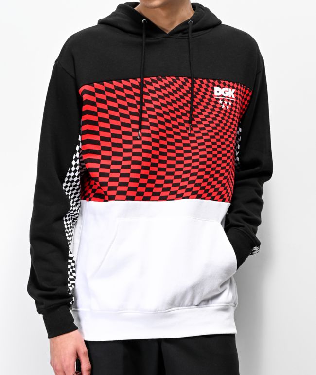 Black red white sale hoodie
