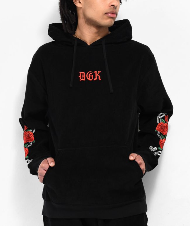 DGK Poetry Black Corduroy Hoodie 
